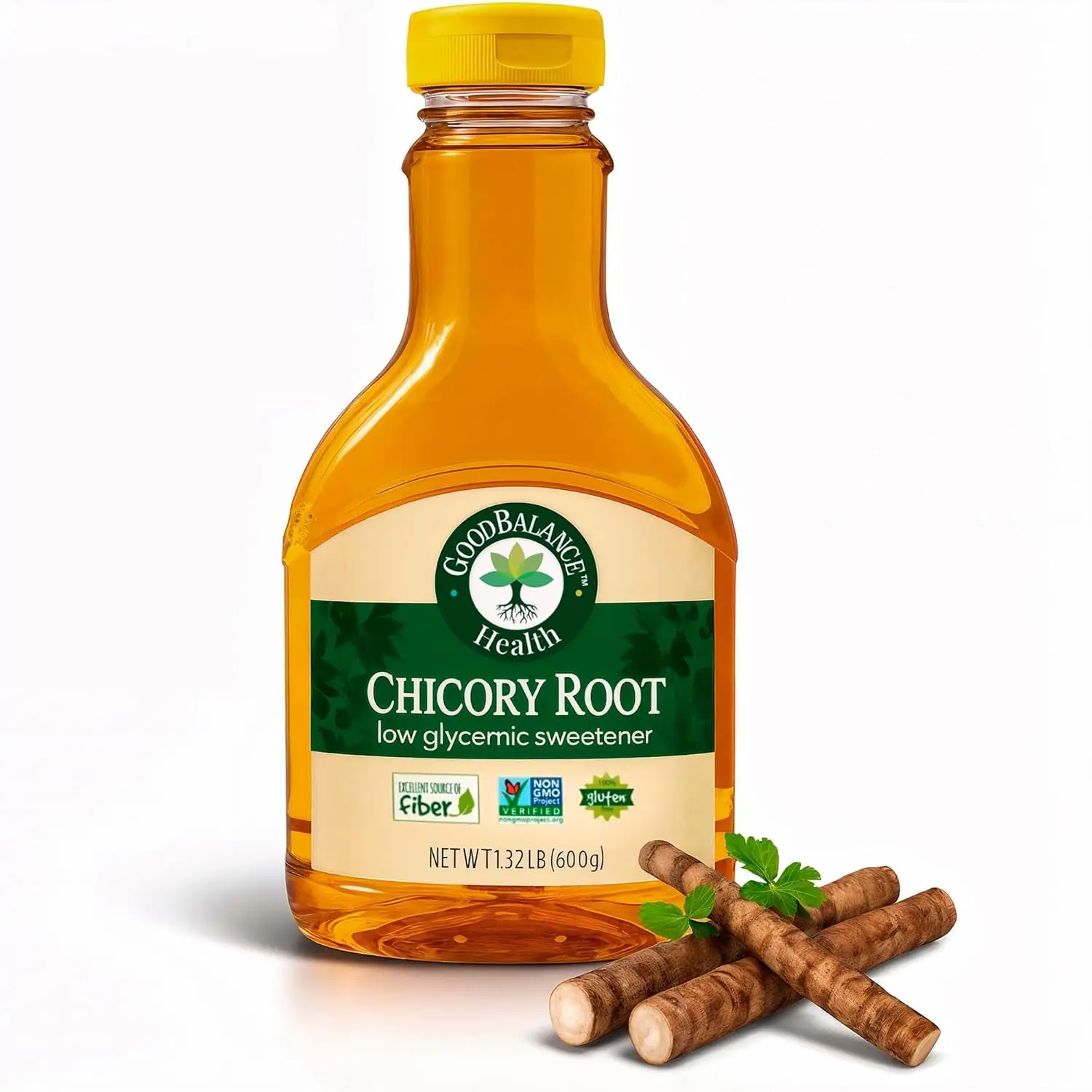 Good Balance Chicory Root Sweetener Syrup - Organic Sugar Substitute for Keto & Vegan Diets, Low Glycemic, Sugar Free, Non-GMO, Dairy-Free, 40 Calories per Serving
