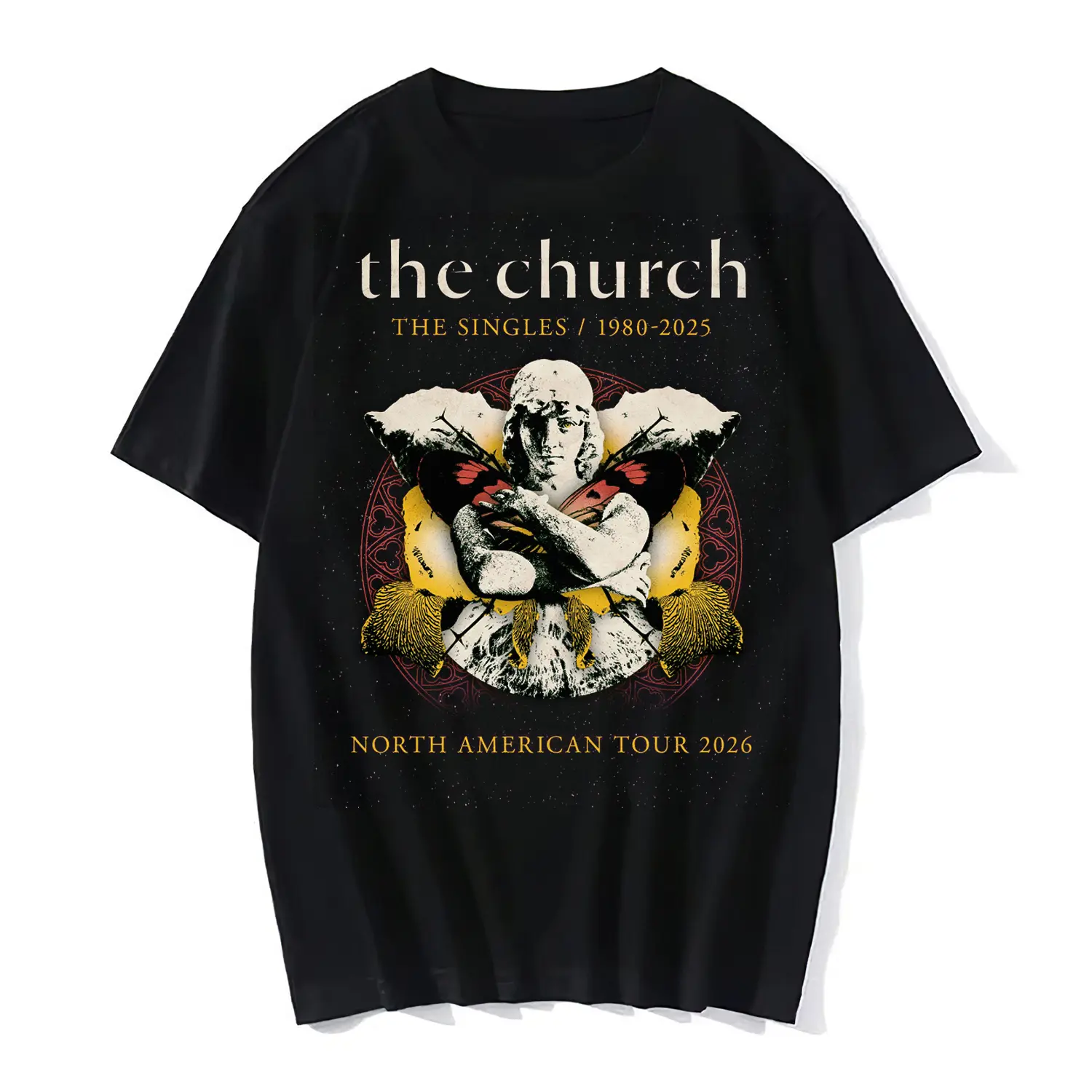 The Church Tour 2026 T-shirt, The Church Band T-Shirt 80s Dream Pop Rock Merch, Shortsleeve, Casual
