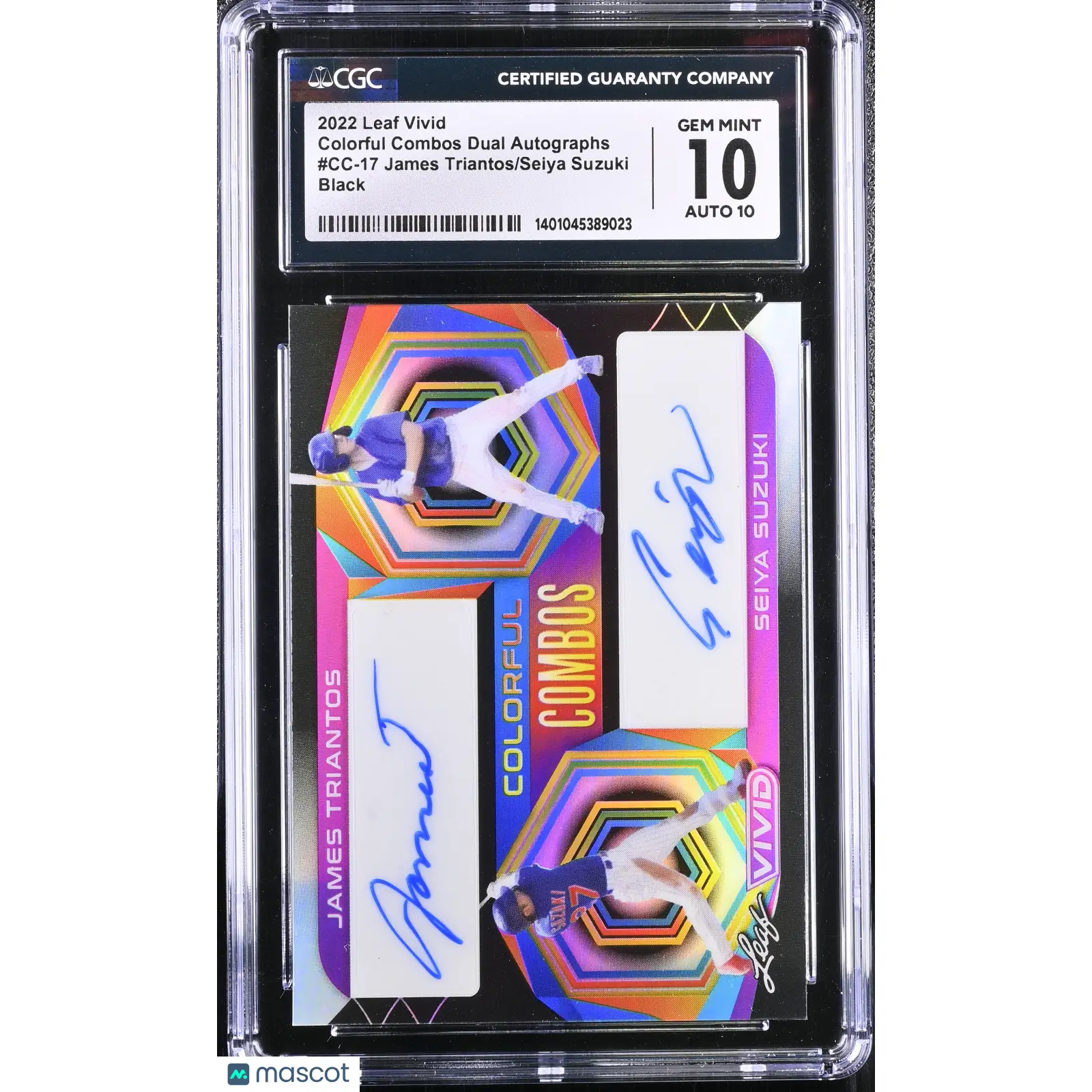 James Triantos/Seiya Suzuki CGC 2022 Vivid #CC 17 Black Auto 16/20 Baseball 10