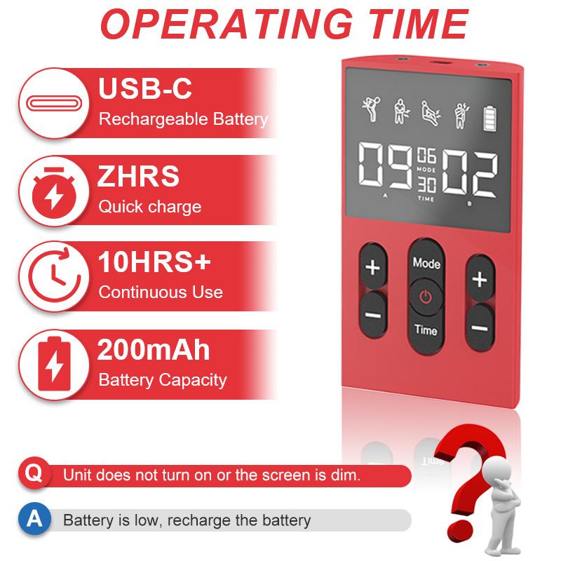 TENS EMS Unit Massager for Back Pain Relief, Shoulder Recovery and Physical Relax, Electronic EMS Massager for Effective  Relax, Dual Channel, 12 Modes, 36 Intensity Levels, Send a variety of patches, Gift