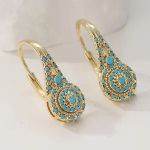 Women's Opulent Copper Resin Statement Earrings - Part 3, Crafted for Festive Wear & Formal Events, Ideal Present for Spouses
