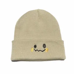 Embroidered Mimikyu Inspired Beanie | Beanie Anime Embroidered Beanies Solid Color Trendy Knit Hats Warm Ski Hats For Christmas Gift