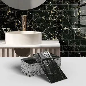 Aadesh Marble 3D Wall Tile Self-Adhesive Sticker, Waterproof and Moisture Resistant for Kitchen and Bathroom, Peel and Stick Easy Installation Durable Design