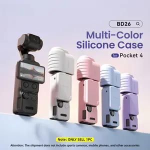 Dji Osmo Pocket 4 Silicone Protective Case, Multi-Color Sport Camera Accessory, Durable Shockproof Design, Perfect Fit for Dji Osmo Pocket 4