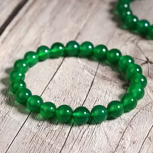 Natural Crystal Emerald 8mm Gemstone Beads Healing Reiki Women Bracelet Gifts