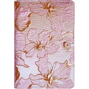A5 Binder, 6 Ring Binder, Refillable Notebook, Embroidery Journal, Budget Binder, 6"x8", Lined Notebook, Ruled Paper, Travelers Journal,  for Women, Planner Binder, Lily Flower,