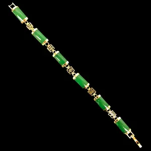 LUCKY JADE PRINCESS BRACELET ORO LAMINADO GOLD FILLED 8”