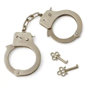Authentic-Looking Metal Police Handcuffs with Keys