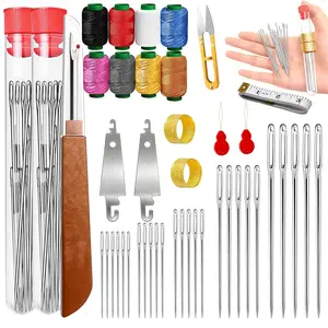 66 Piece Sewing Kit with Big Eye Stainless Steel Needles Threader Repair Tools Complete Hand Sewing Mending Set for Home Craft Perfect Gift for Mom