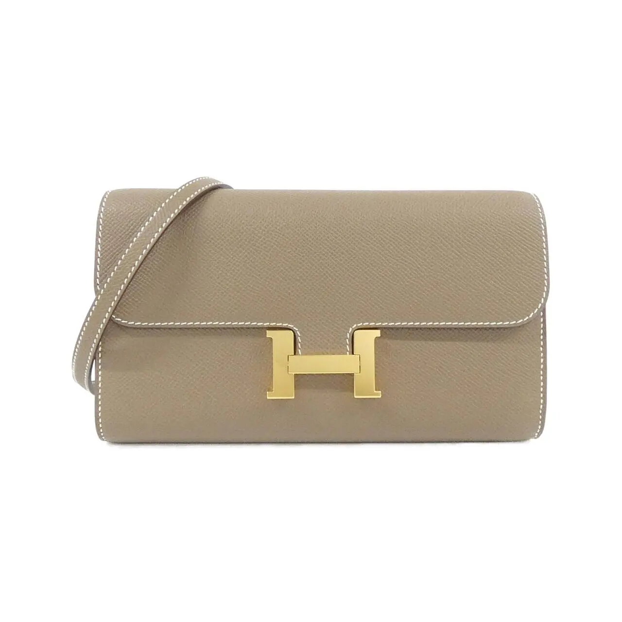 Pre-owned HERMÈS Calfskin Small Leather Goods Hermes Constance To Go Epsom Wallet