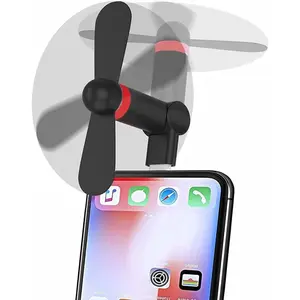 Portable Mini Fan [180 Rotating] Small Cool Cooler Cell Phone Fan Compatible with iPhone 14/14 Pro Max/13/13 Pro Max/12/11/12 Pro/Xs/Max/X/iPod and Other Devices