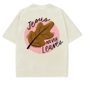 Jesus Never Leaver T-Shirt, fall doodles Christian Shirt, Christian Faith Over Fear Tee, Christian t shirts, Unisex Graphic Cotton Tops Memorial Graphic Tee, Top Womenswear