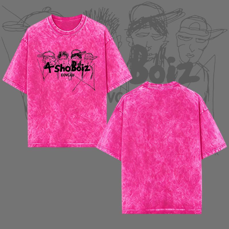 [EOVCAU][Sale Up To 60%]Lngshot Kpop Boy Group Shirt, Gen 5 Kpop shirt, Kpop Inspired T-Shirt, Gift for Women Men，4shoBoiz Vintage Acid Wash Oversized Tee - Streetwear Hip-Hop Sketch Graphic T-Shirt，Y2K Aesthetic Rap Group Graphic Tee #HipHopStreetwear
