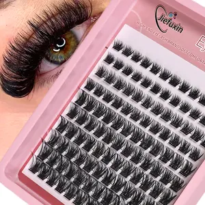 Lash Clusters 120pcs, 8-16mm Wispy Individual Lashes, Natural Look D Curl, Fluffy Cluster Lashes, Volume Individual Lashes, DIY Eyelash Extension Kit