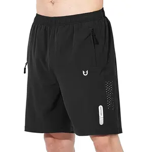 Men's Athletic Running Shorts Gym Workout 7"/9"/5" Quick Dry Lightweight Sports Basketball Tennis with 3 Zippered Pockets & Reflective Strips