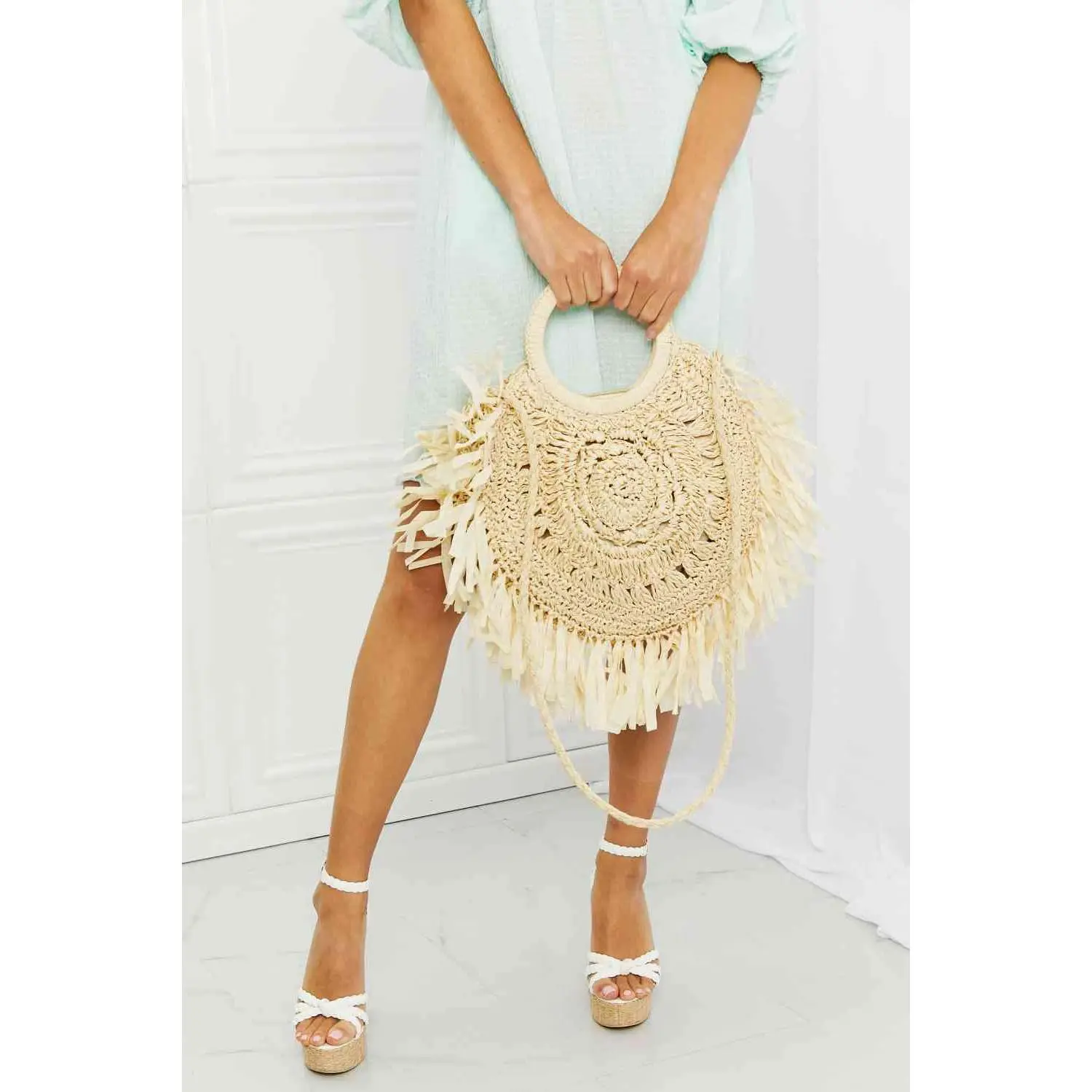 Fame Found My Paradise Straw Handbag