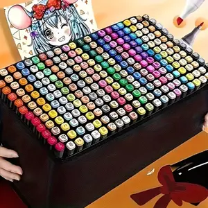 Multi-color diagonal-headed double-headed marker. Versatile, can be used for coloring, detailing. Writing, making cards, sketching colorful. Great holiday stuffing: New Year, Easter, Valentine's Day, Christmas. Mid-year sale.