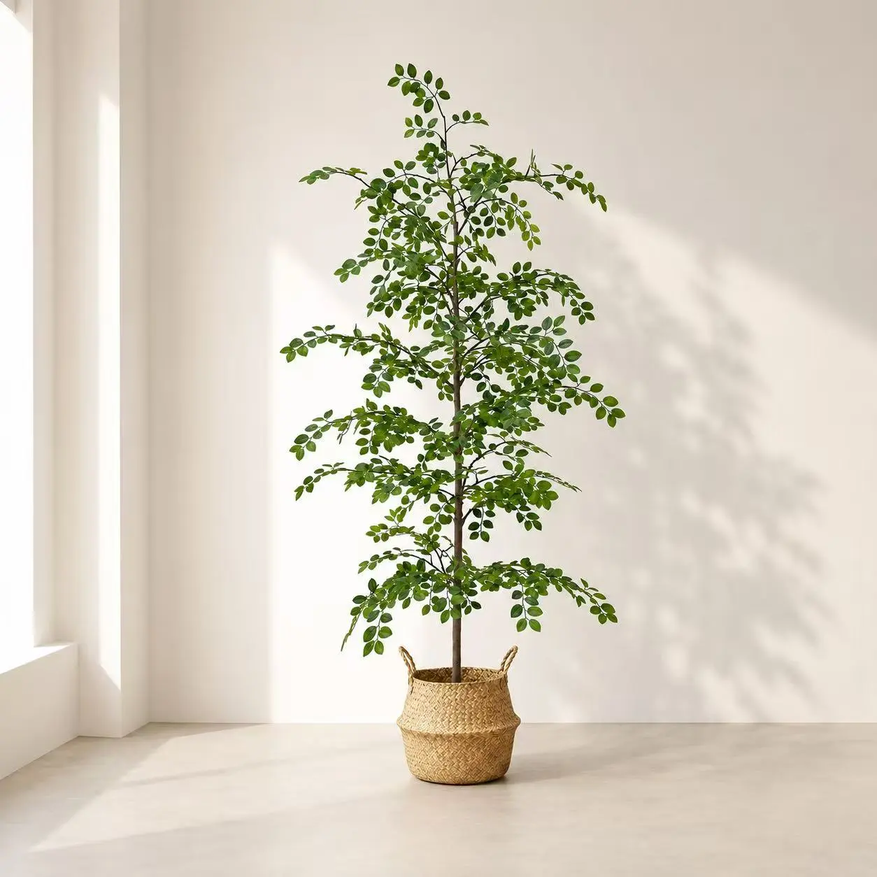 6ft Black Olive Tree Artificial with Natural Trunk, Realistic Leaves | Faux Black Olive Tree - Artificial Shady Lady Tree for Home Office Entryway Living Room Decor
