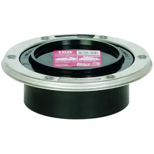 212 MAIN Sioux Chief 886-4ATM 4 in. ABS Plastic Corrosion-Proof Hub Closet Flange with Swivel Ring, Stainless Steel Component for Boating Water Sports