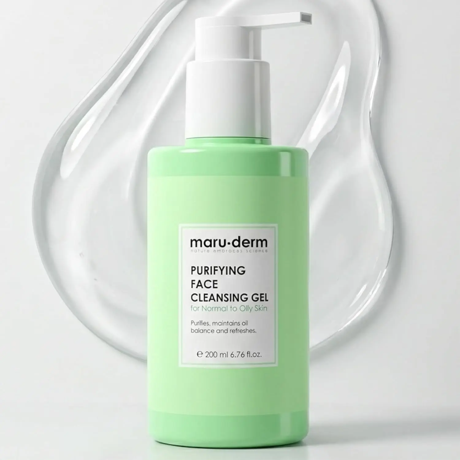 maru.derm Maruderm Purifying Cleansing Gel for Oily & Combination Skin 200 ML – Salicylic Acid Face Wash – Gently Cleanses Excess Oil, Clogged Pores Remover & Helps Clear Blackheads 6.76 Fl. Oz.