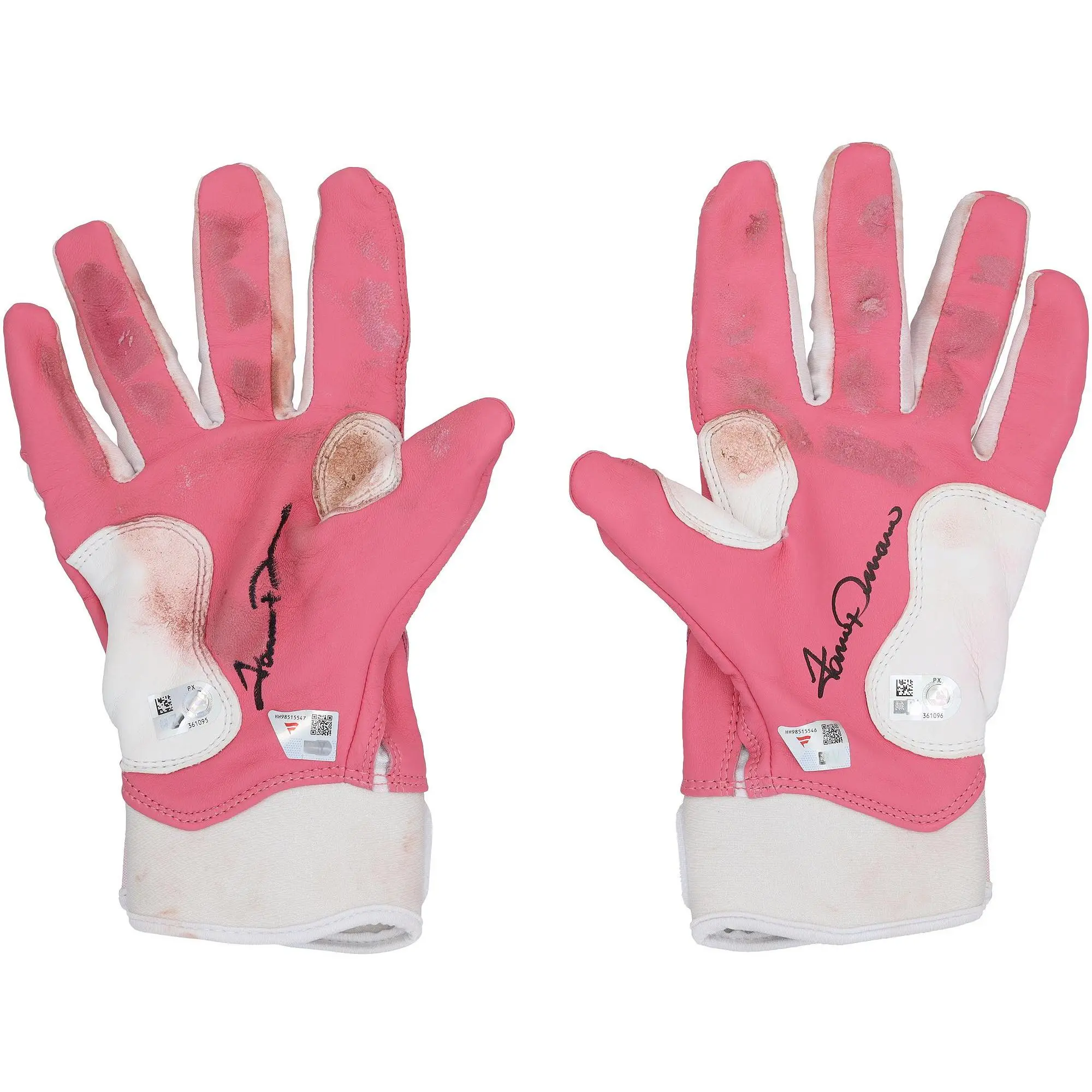 Jarren Duran Boston Red Sox Autographed Game-Used Pink Bruce Bolt Batting Gloves from the 2025 MLB Season - Fanatics Authentic Certified