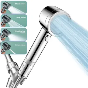 Filtered Shower Head with Handheld,Water Softener Filters,Shower Nozzie with Hose Attachment,5-inch Silicone Nozzle Anti-clog Nozzle,Shower Nozzle Handle
