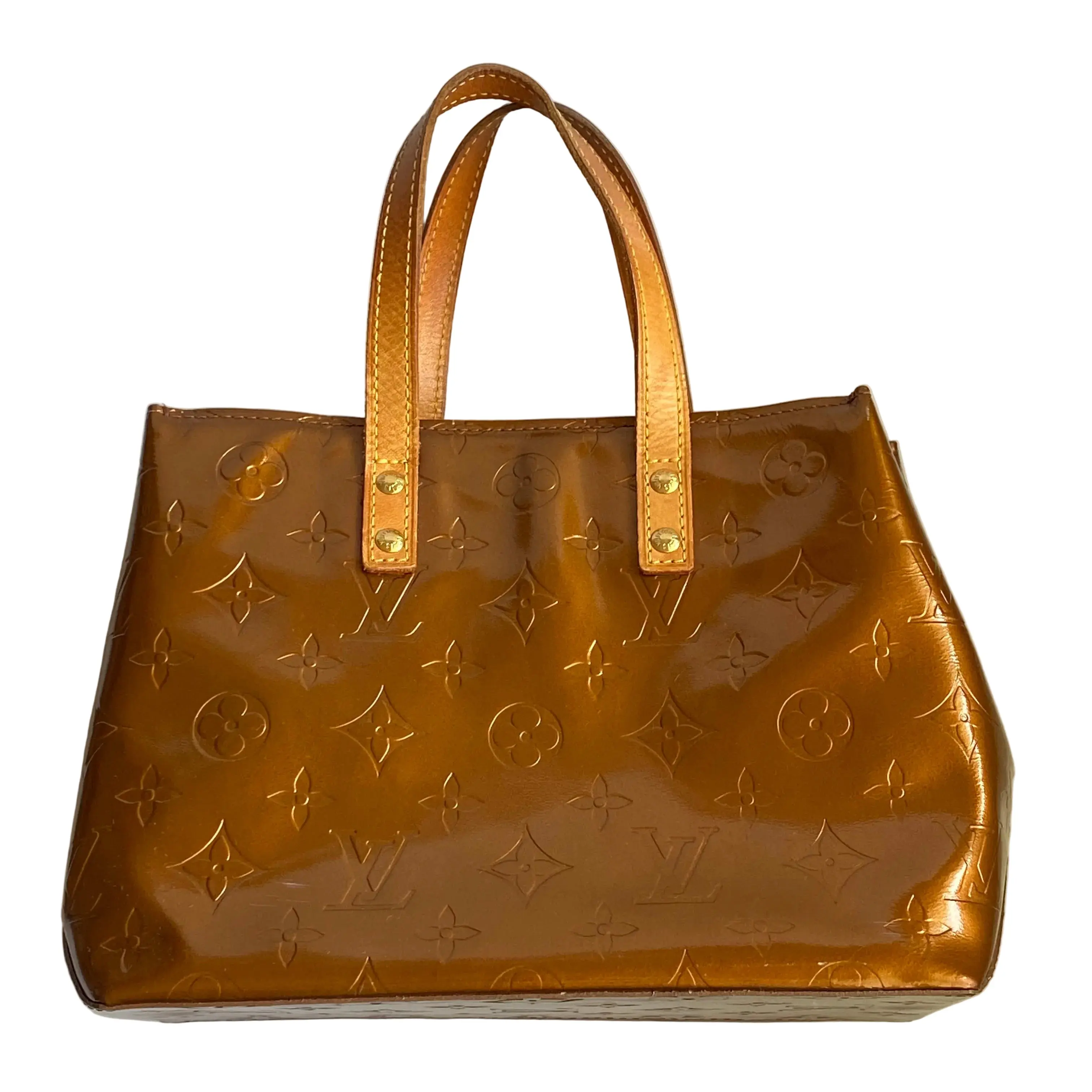 Pre-owned Louis Vuitton bag Tote Bags FINAL SALE NO RETURN NO CANCEL monogram bronze vernis tote purse mi1011 authentic with coa