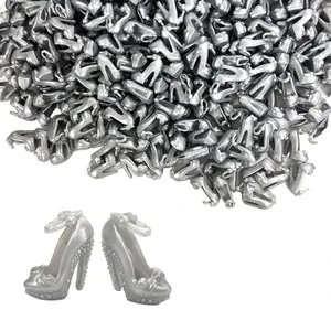 10pairs Silver Designer High Heels-for Fashion Dolls
