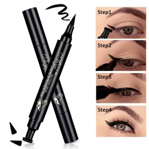 Stamp Pen Eyeliner Pencil, Eyeliner For Waterline, Halloween Fine Tip Waterproof Natural Beginner Precision Smudgeproof Daily Use Holiday Girls Makeup, Eyeliner Cosmetic