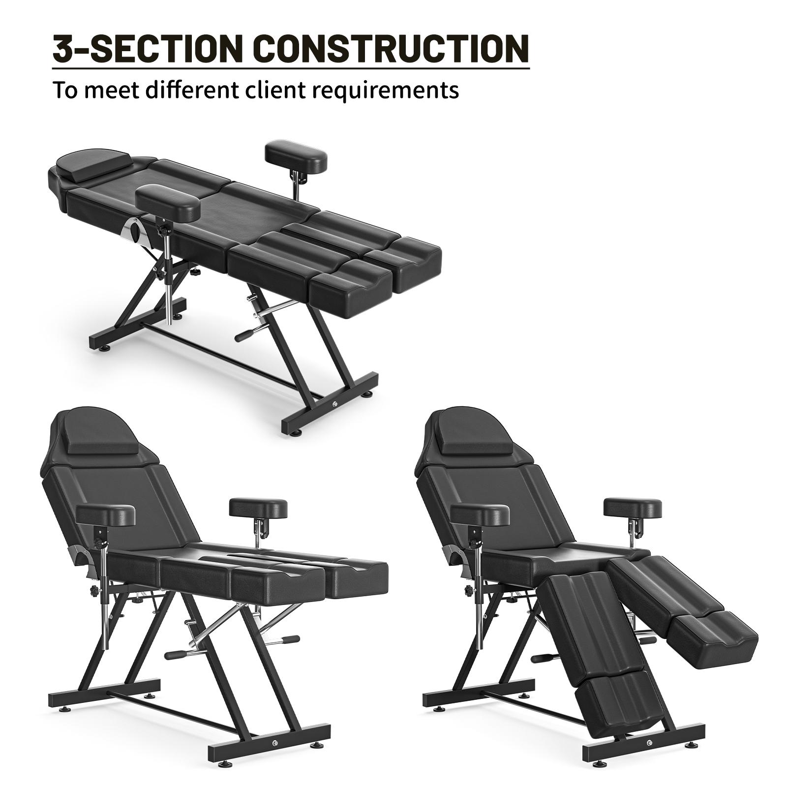 Tattoo Chair Client Facial Lash Bed Heavy Duty Adjustable Esthetician Table Swivel Armrests Lash Bed Tattoo Bed Hydraulic Stool Spa