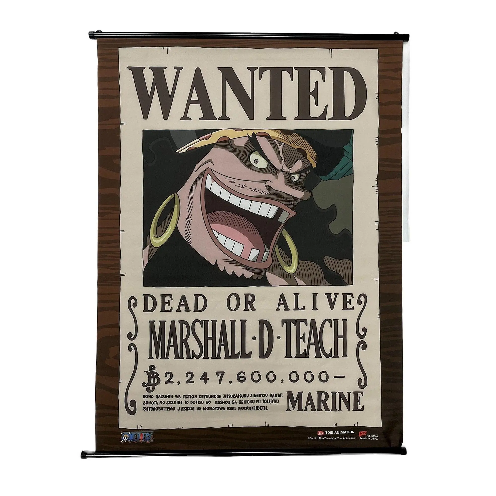 One Piece - Wanted Posters Marshall D. Teach Wall Scroll 31"W x 43"H