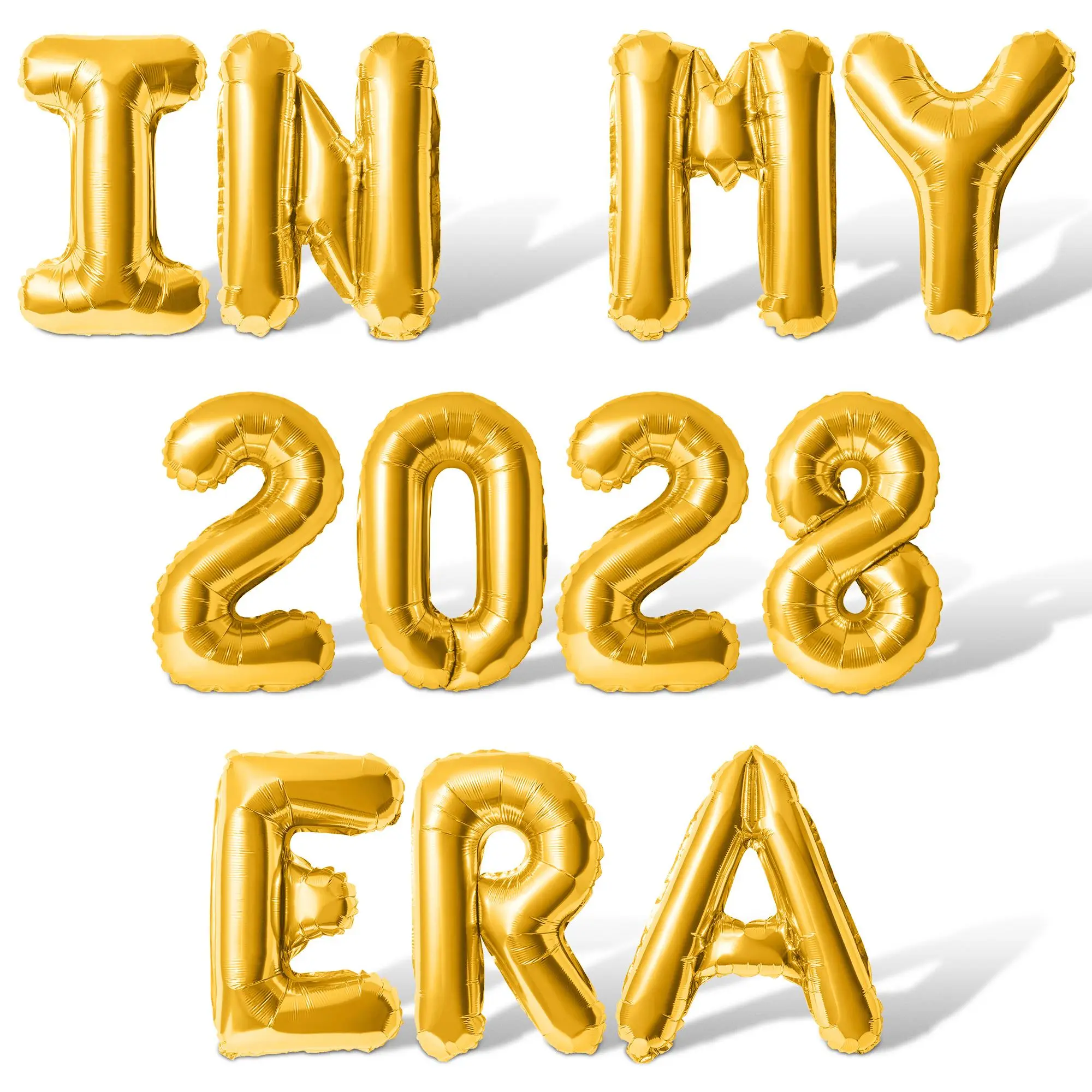 Letter Balloons - IN MY 2028 ERA 16" Inch Alphabet Letters Foil Mylar Balloon New Years Party Banner