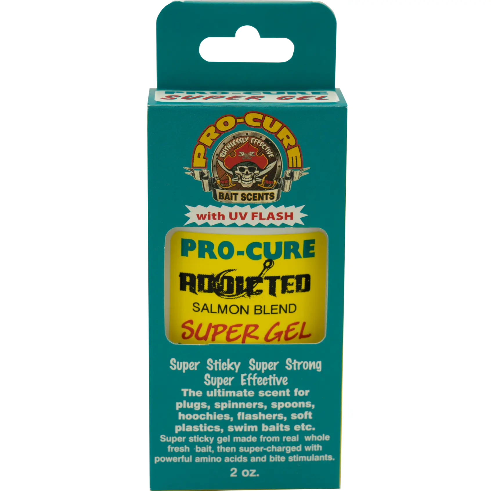 Super Gel Fish Attractants with Herring, Krill & Night Crawler Scents, UV Enhanced Fishing Scent for Adding to Soft Plastics & Lures, 2 oz, 2Oz, Sticky Gel