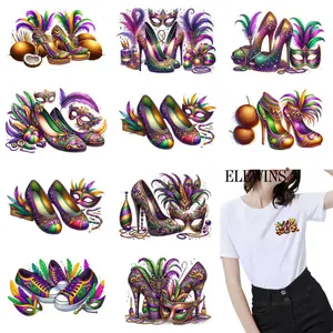 12 Pack Carnival Shoe Heat Transfer Vinyl HTV Iron on Transfer for T Shirt Hoodie Jeans Reusable Washable Plastic HTV Vinyl for Crafts