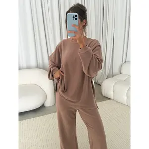 Naomi Thin Stripe Oversized Top in Dusty Mauve Stripe