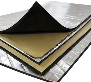 10PCS 5mm Aluminum Foil Insulation Foam Mat, Self-Adhesive Heat & Noise Reduction Sheet, 9.8" x 15.7" Multipurpose Vibration Dampening Pad for Industrial Use