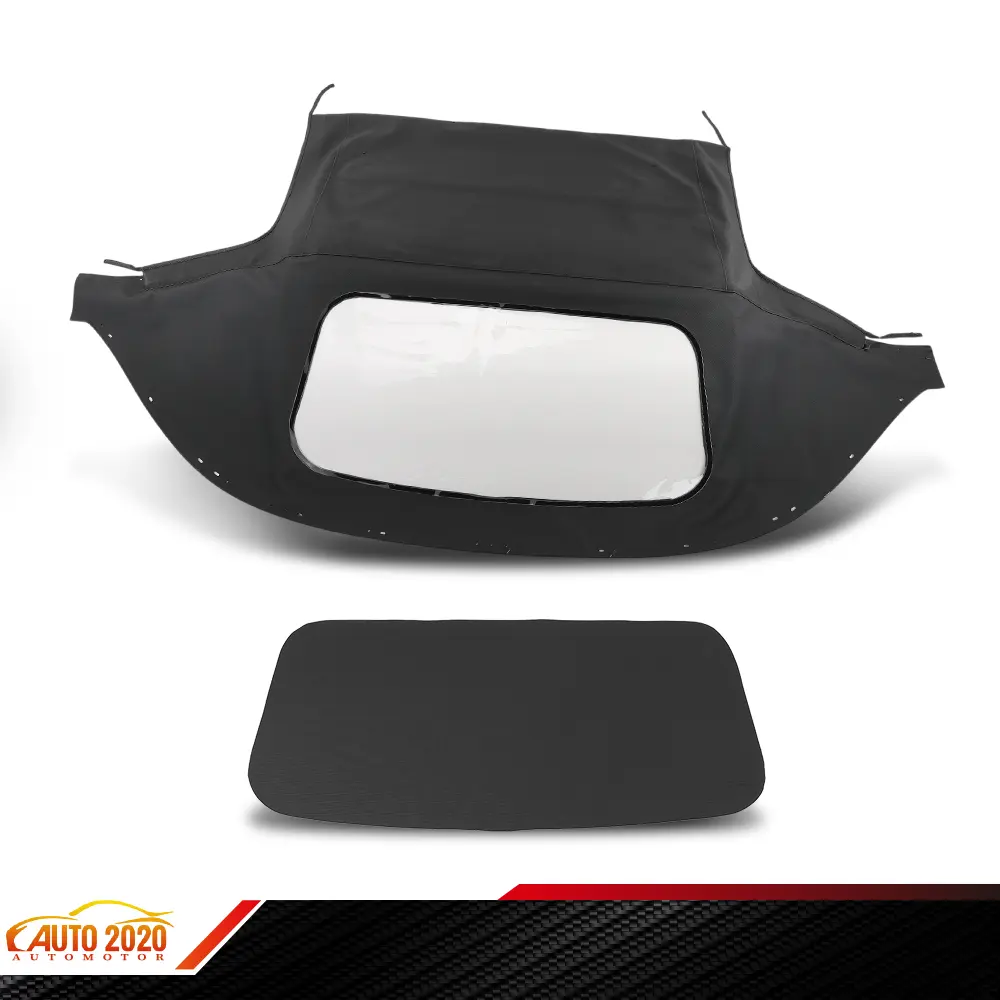 Convertible Soft Top with Plastic Window, Black, Compatible with Mazda Miata 1990-2005