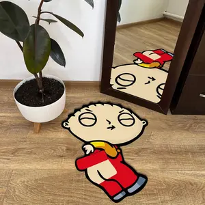 Cartoon Pattern Floor Mat, 1 Count Cute Soft Floor Rug, Non-slip Washable Floor Carpet, Decorative Mat for Home Living Room Bedroom, Home Decor Painted Floor Rug