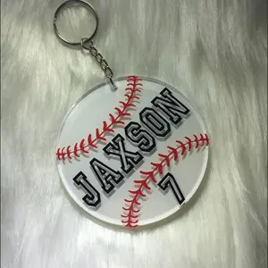 personalized baseball keychains