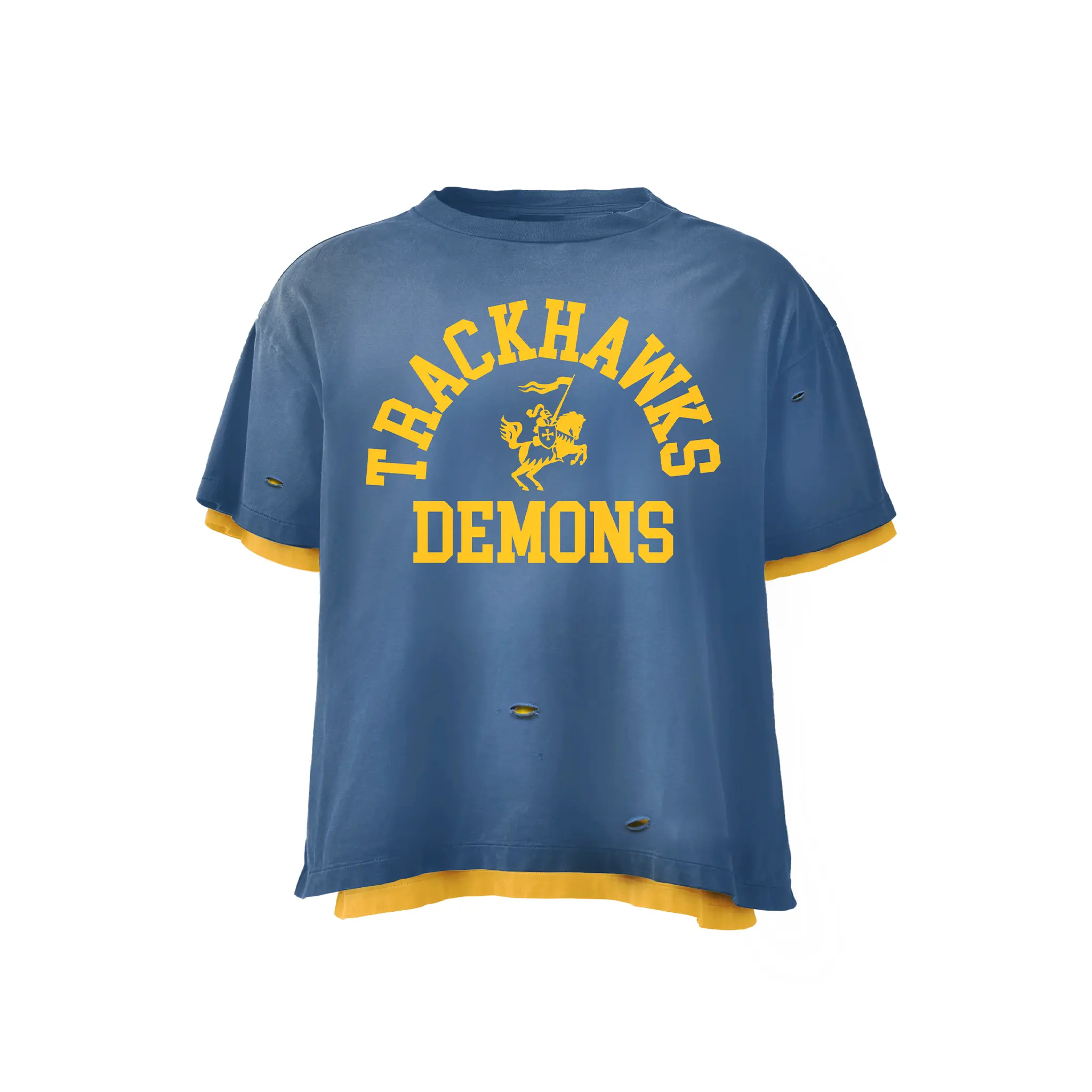 Blue Trackhawk Double-Layer Vintage Tee