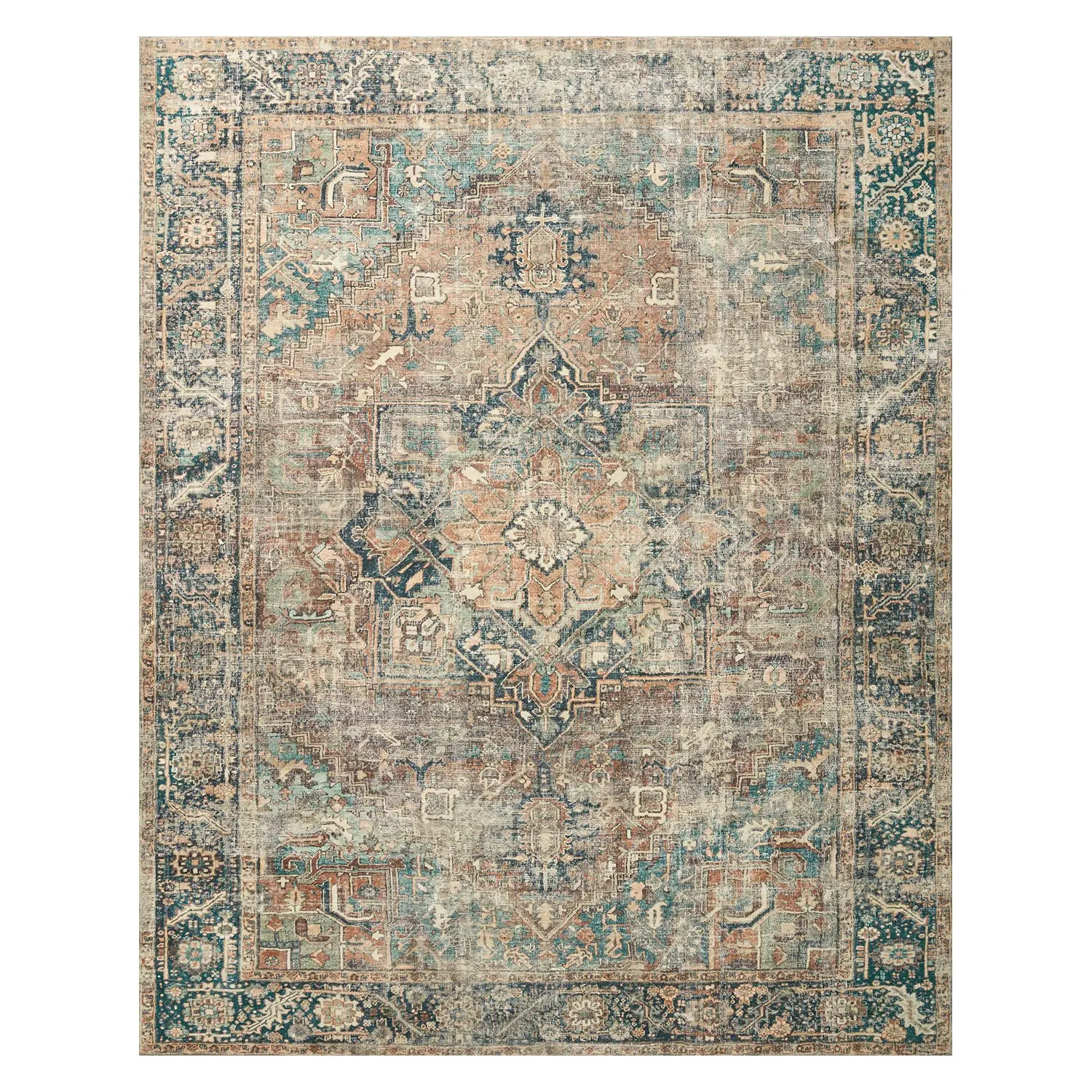 Loloi Margot CloudPile Terracotta/Lagoon Power Loomed Rug Loloi Margot CloudPile Terracotta/Lagoon Power Loomed Rug