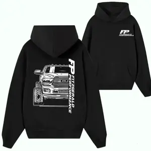 Fitzgerald Performance Ram FP Hoodie – Diesel Truck Graphic Pullover for Men & Women, Lifted Truck Streetwear, FP Logo Heavy-Duty Apparel, Diesel Performance Mechanic Gift