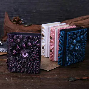 Creative Dragon Eye Design Notebook, 1 Count Mini Portable Loose-leaf Notebook, Handmade Travel Planner, Gift for Dragon Lovers