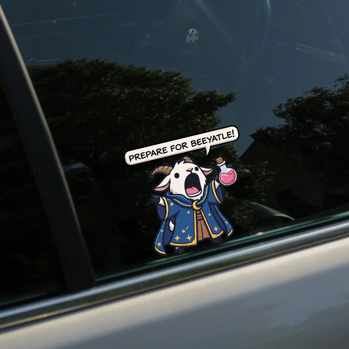Prepare for Beeyate Decal, Dungeon Crawler Carl Goat Sticker, Mordecai Decal.