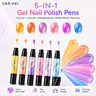 【Buy 1 Get 1 Free】SAVILAND 5-in-1 Gel Nail Polish Pen – Base, Color & Top Coat All-in-One with Aurora Effect, Easy UV/LED Curing, Mess-Free Travel-Friendly Design for DIY Nail Art