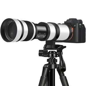 420-800mm F/8.3-16 Telephoto Lens, Manual Zoom Lens, T-mount Lens Compatible with Canon and Nikon SLR Cameras, Camera Lens for Photography