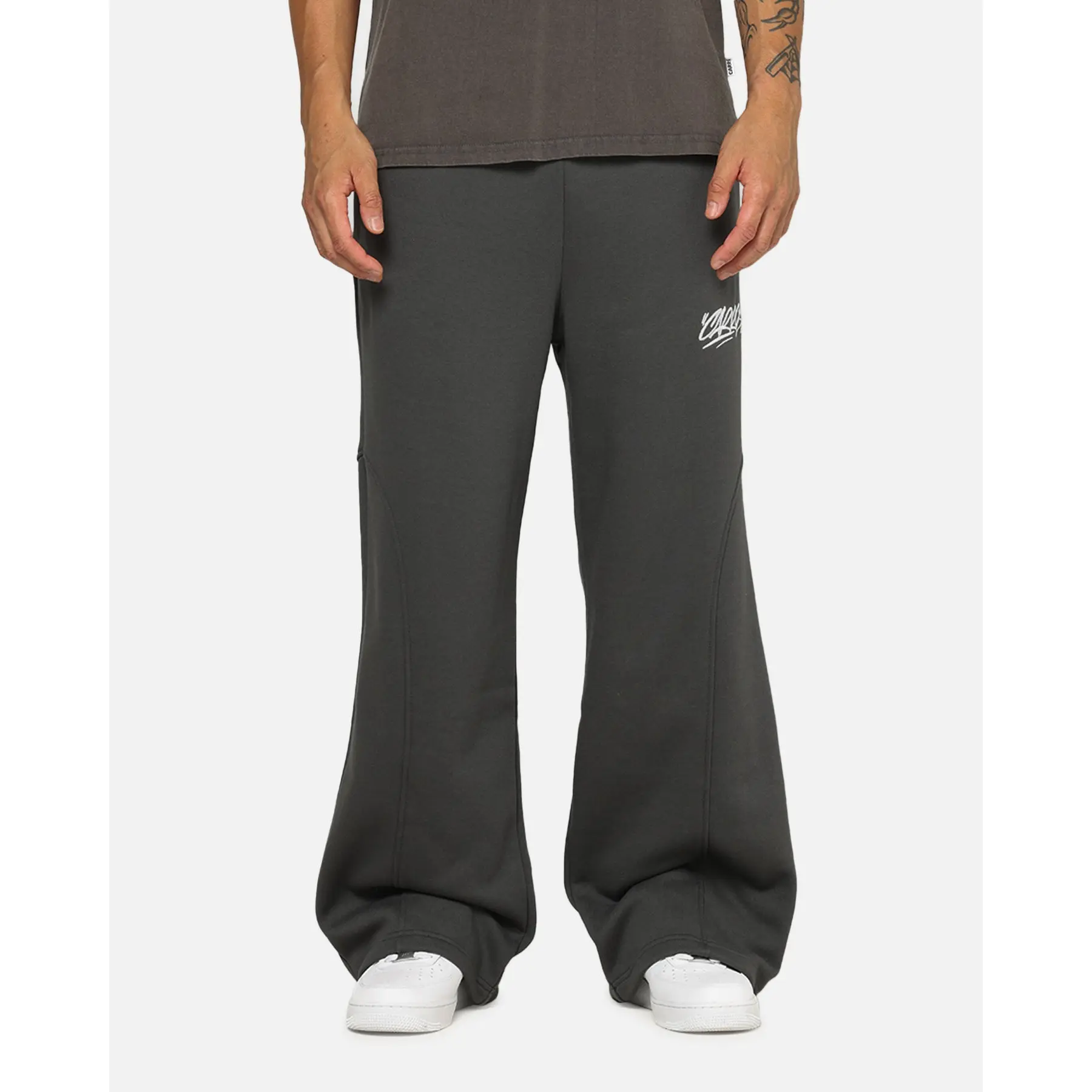 Carre Off Grid Panelled Trackpants Dark Grey