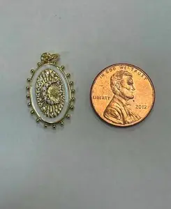 Gold Crescent Pendant Charm