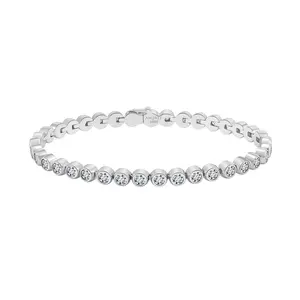 ETERI TENNIS BRACELET White Gold Vermeil