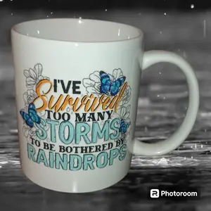 " I survived too many storms" custom ceramic circuit mug double-sided designed Printed Drinkware